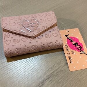 New With Tag, Betsey Johnson Pink Heart and Star Wallet